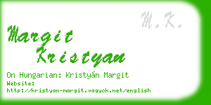 margit kristyan business card
